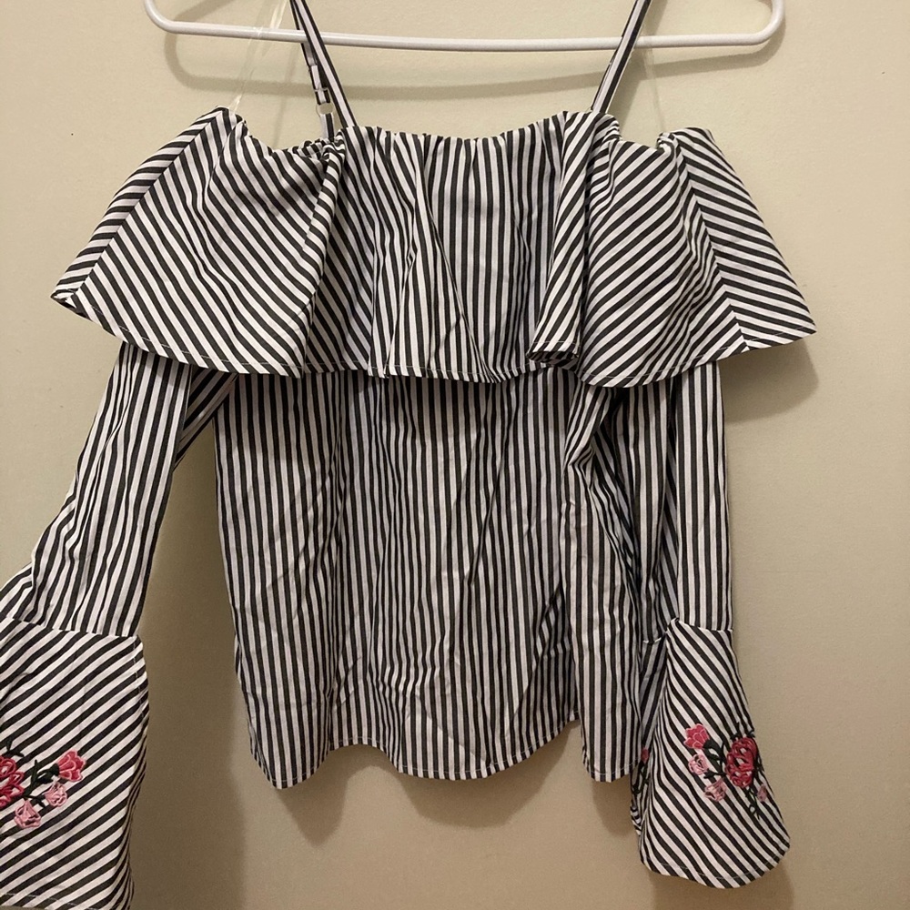 Striped/Floral Blouse